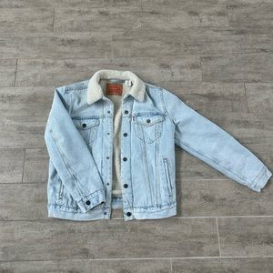 Levi Strauss Light Blue Denim Jacket with Sherpa